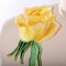 9.5 Inch Pineapple Yellow Rose Embroidery Patch Iron On Applique for Jackets Bras